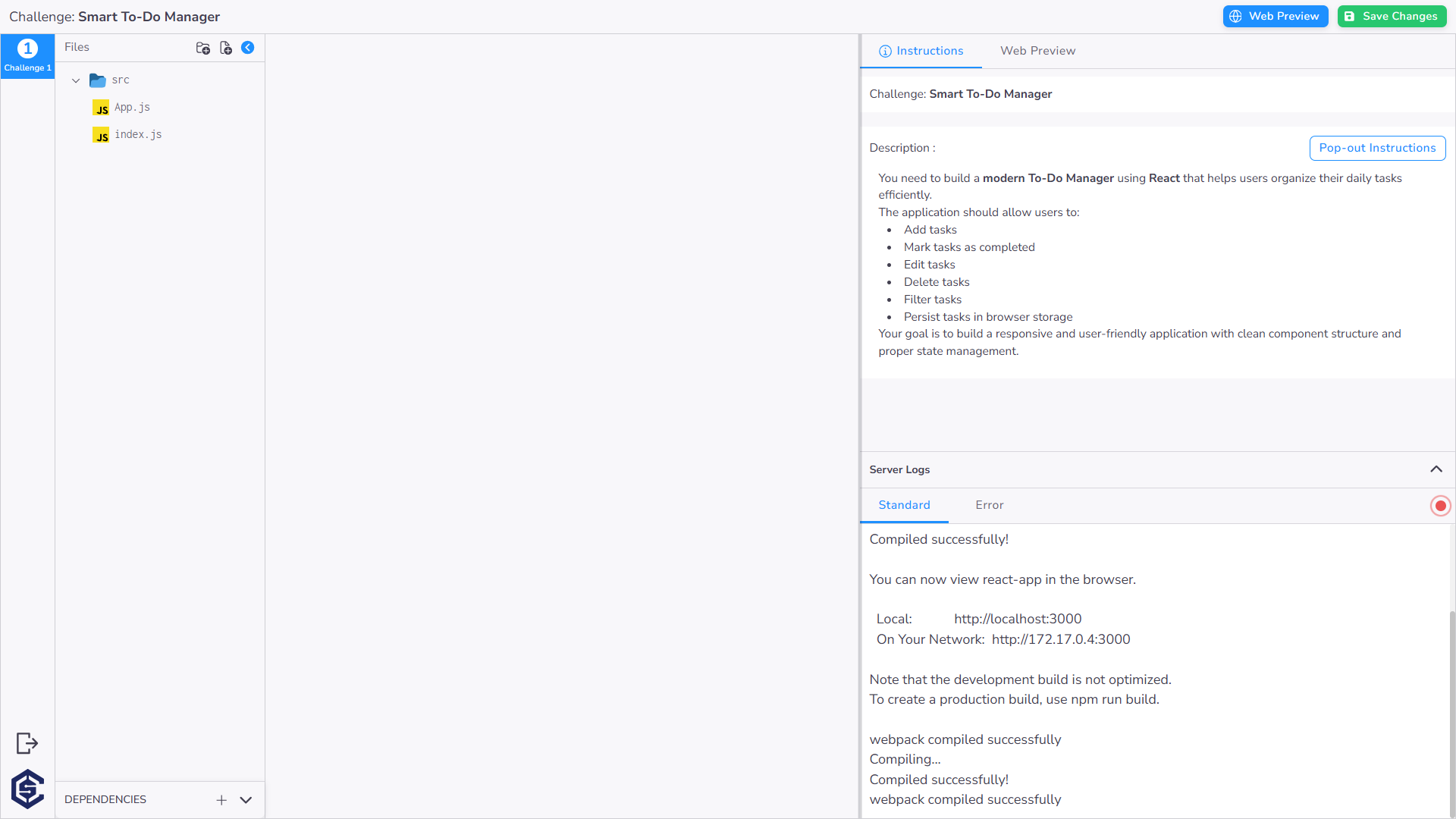 Editor Interface and Dependencies