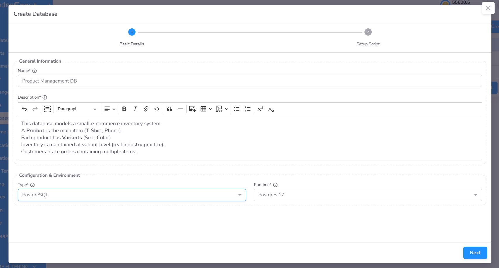 Database Basic Information