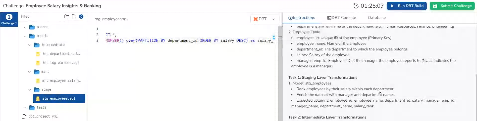DBT Candidate Experience