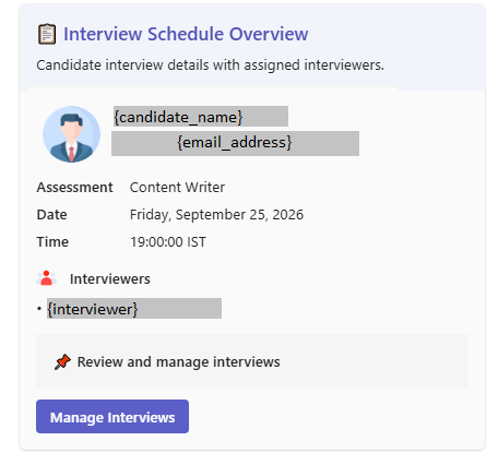 Interview Schedule