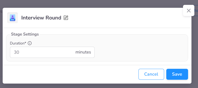 Interview Stage Configuration