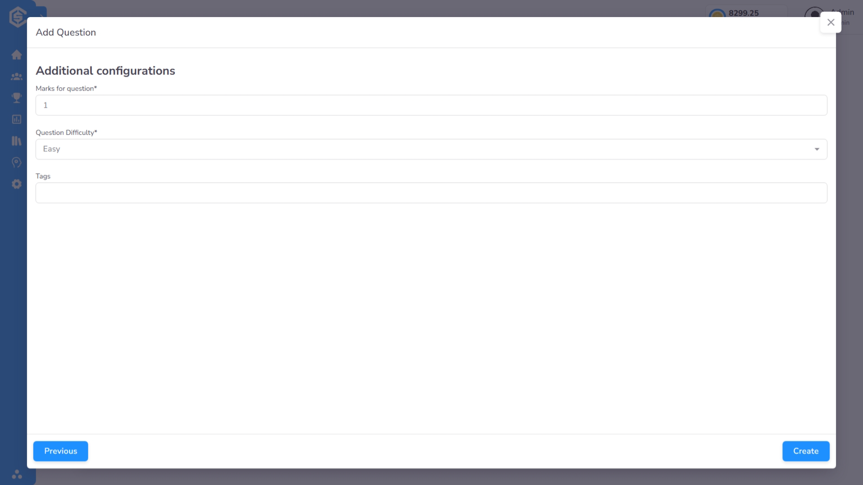 Create Question - Step 2