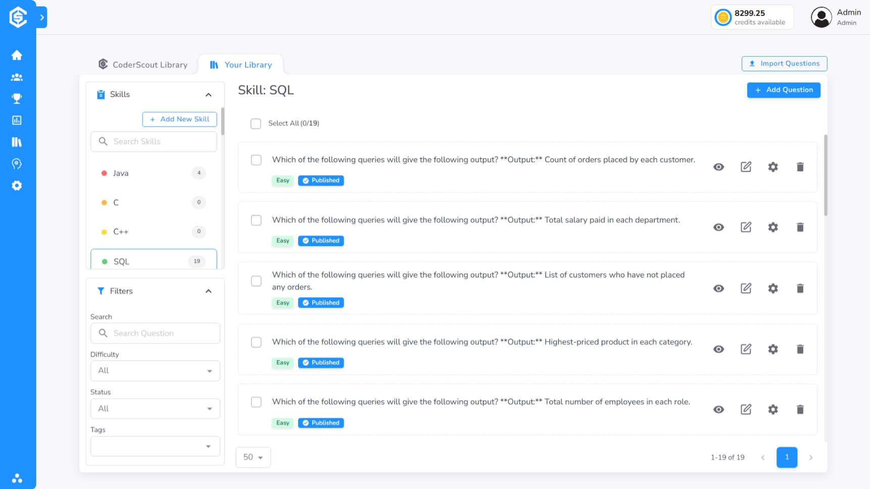 Organization MCQ Library