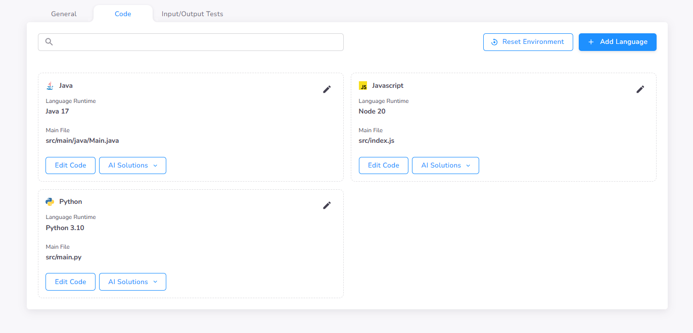 Challenge Dashboard Code Tab