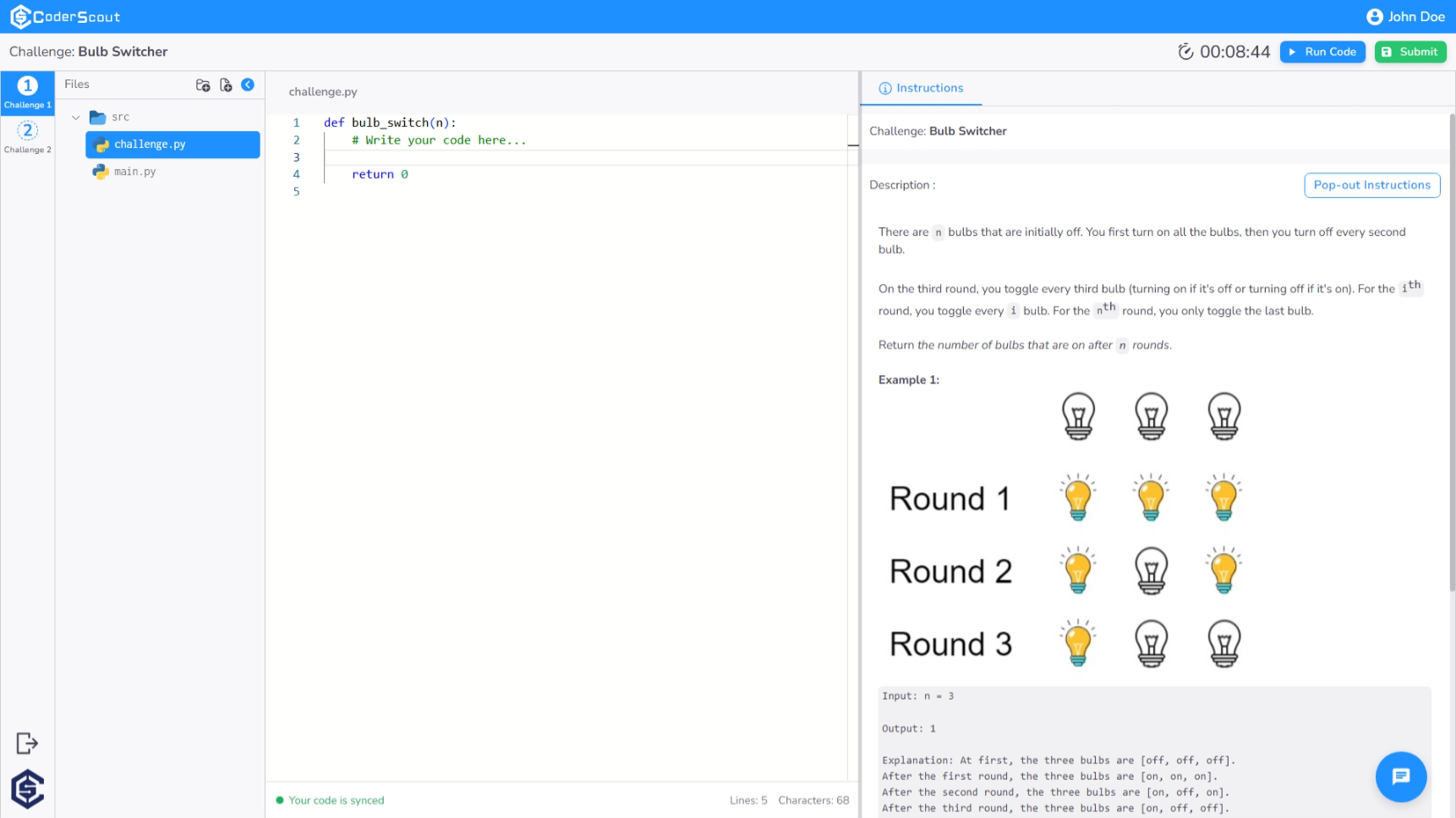 Programming IDE Interface