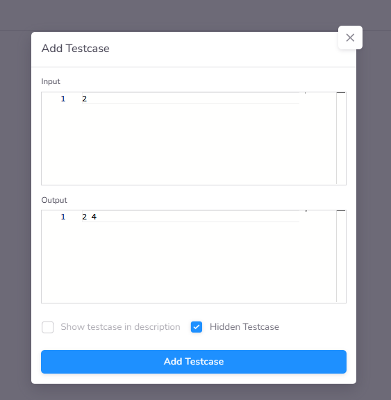 Test Case Configuration