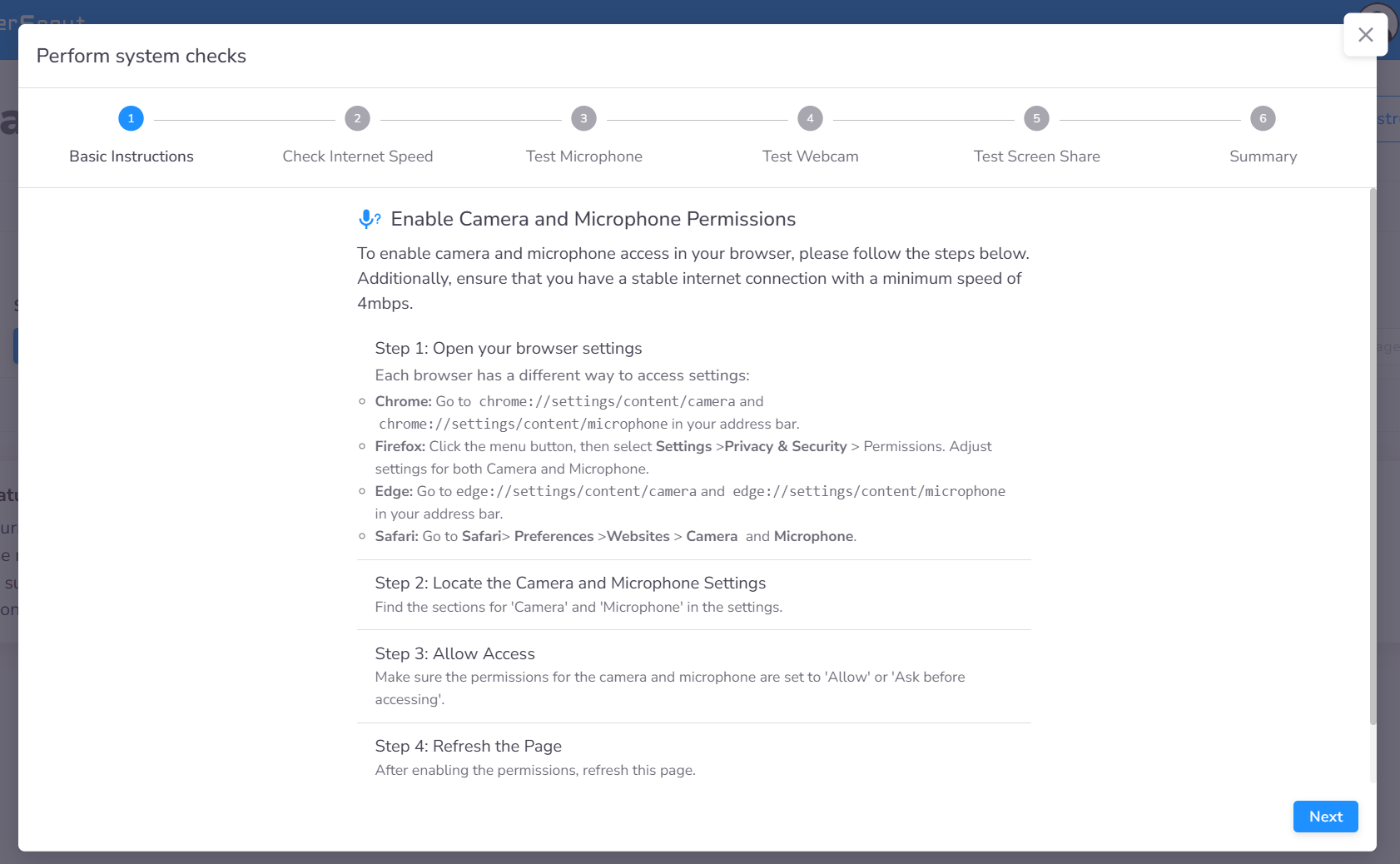 System Check Verification