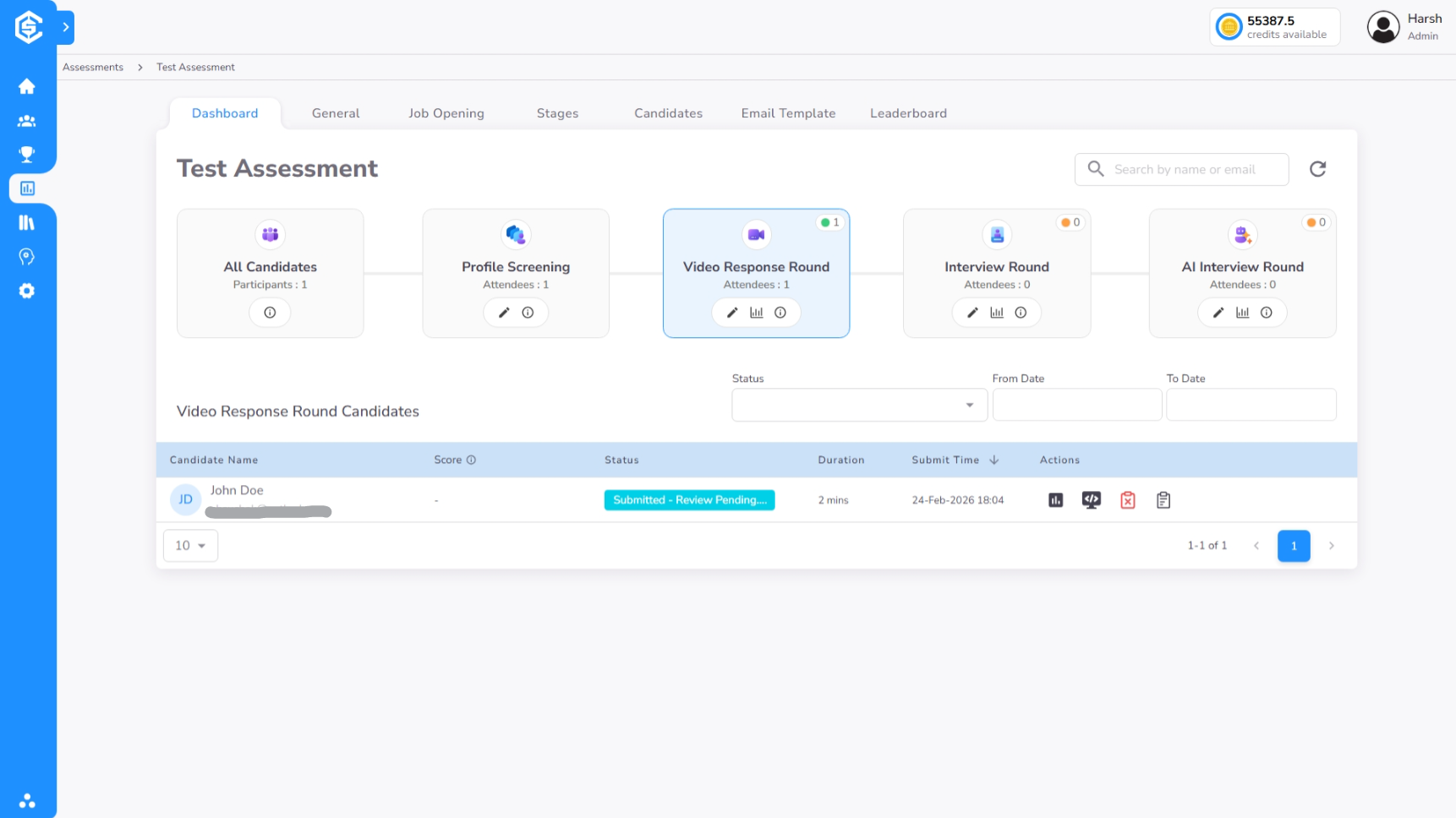 Video Response Dashboard Overview